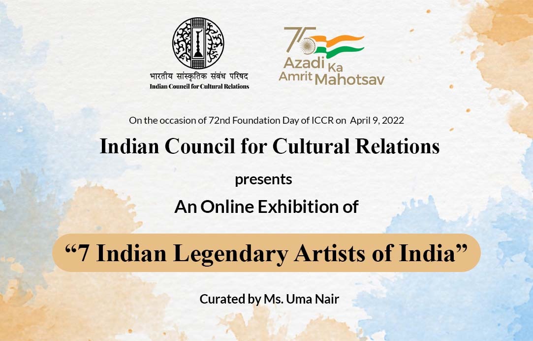 Launch of an online exhibition of “Visiting 7 Indian Legendary Artists” on 9th April 2022